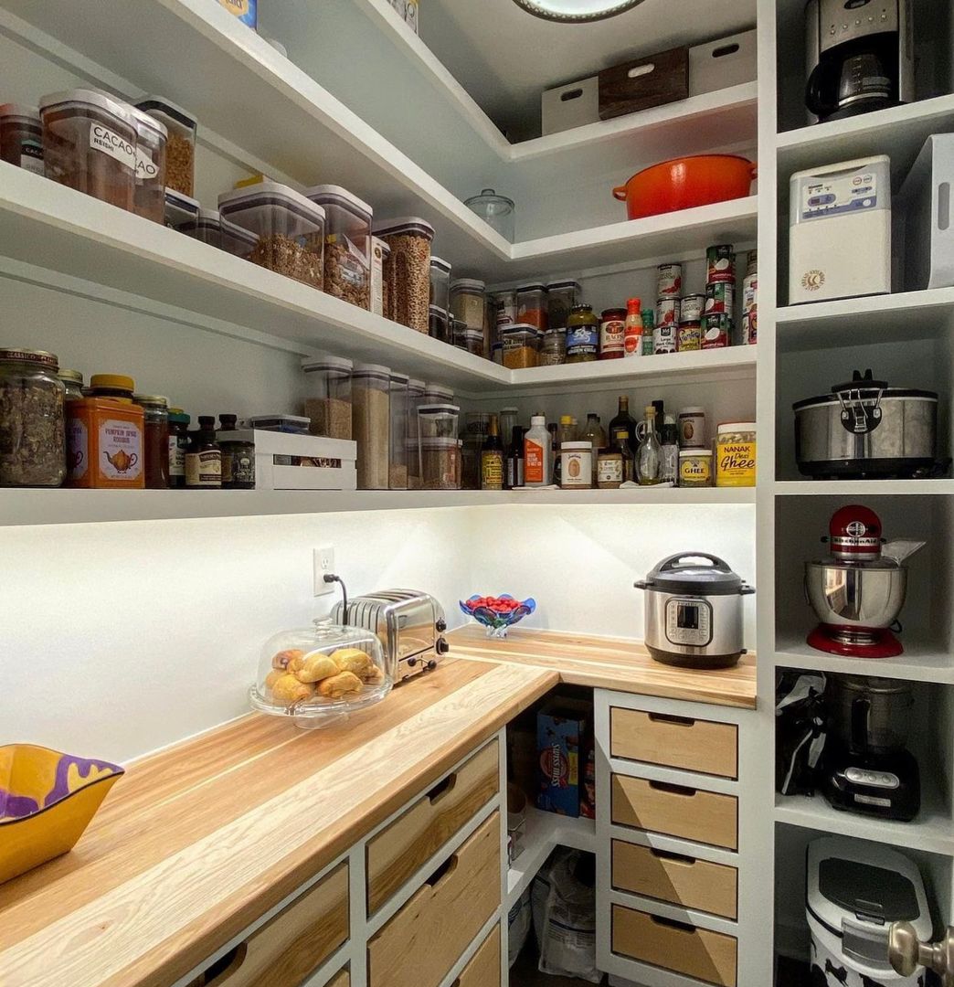 customized built-in pantry storage