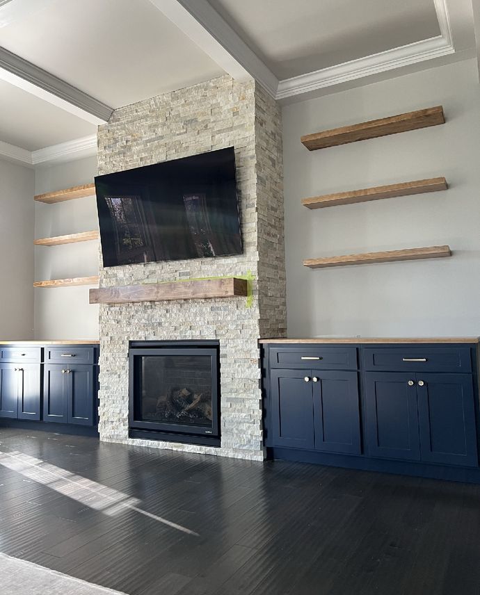 custom fireplace built-ins